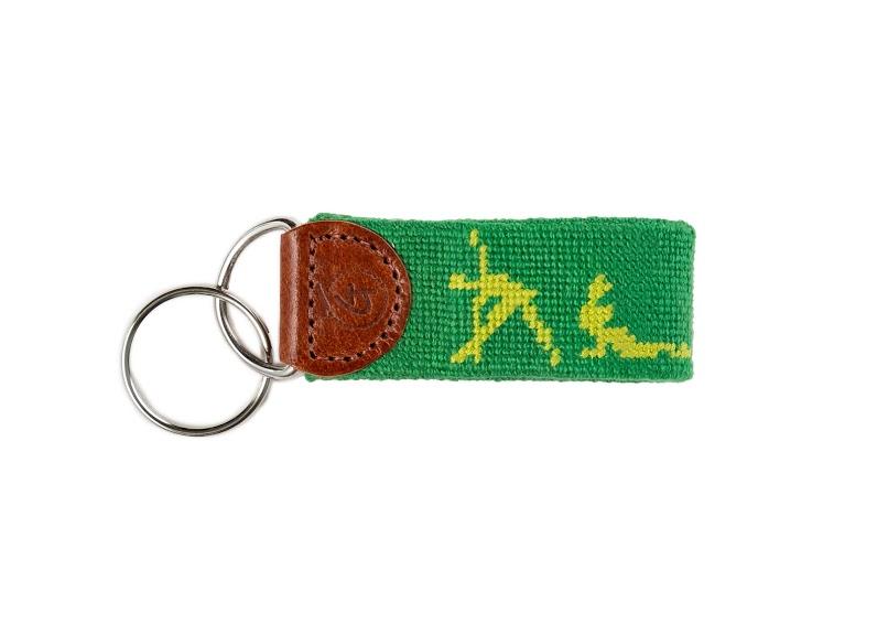 Sun Salutations Yoga Needlepoint Keychain