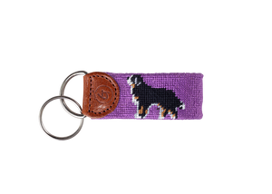 Bernese Mountain Dog Needlepoint Keychain