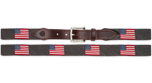 American Flag Needlepoint Belt Several Colors Available
