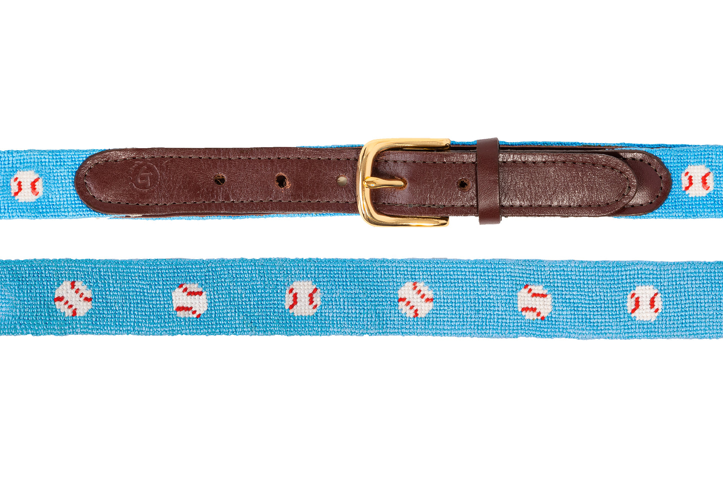Baseball Kids Needlepoint Belt