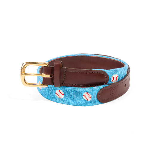 Baseball Kids Needlepoint Belt
