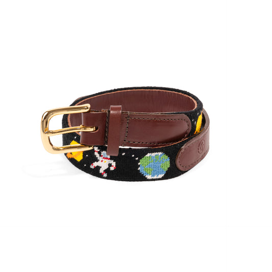 Space Explorer Childrens Needlepoint Belt