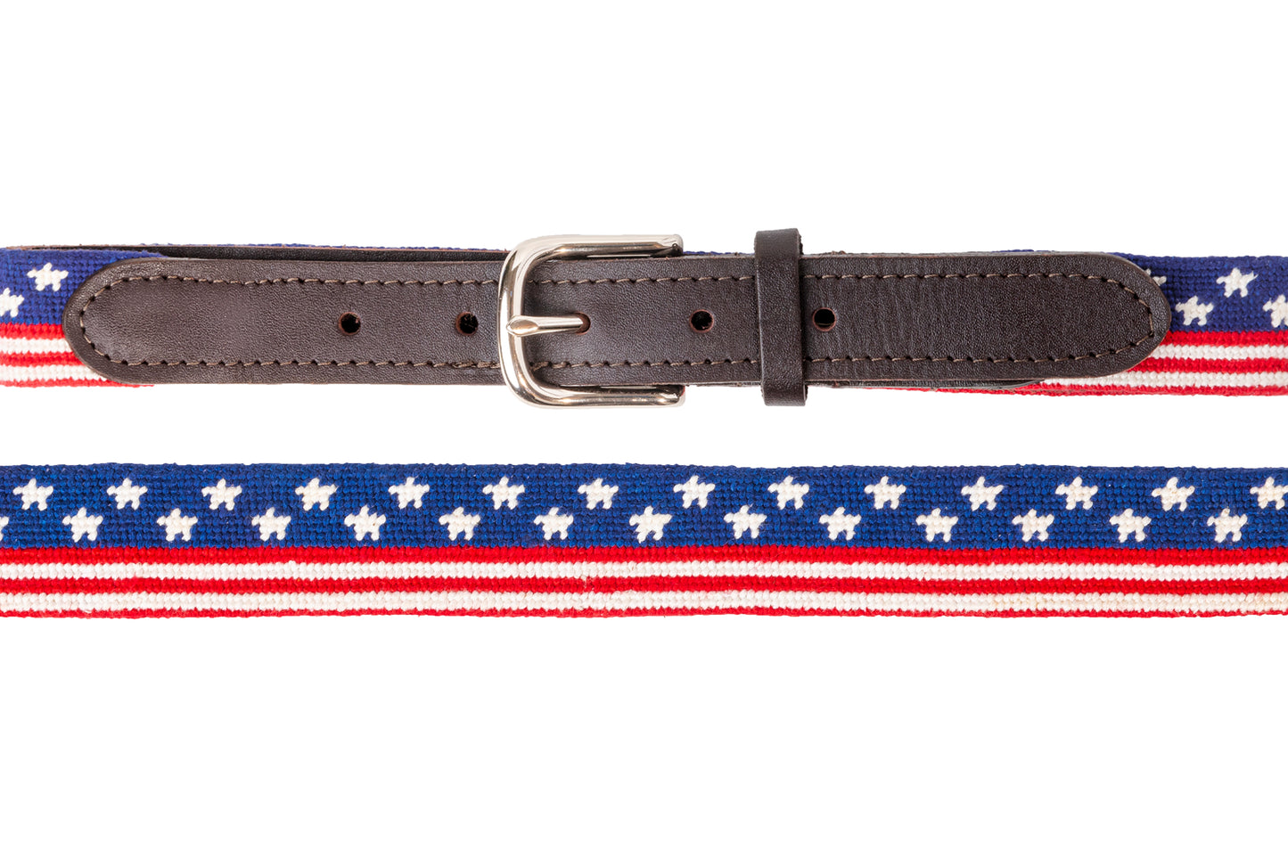 Continuous Flag Childrens Needlepoint Belt