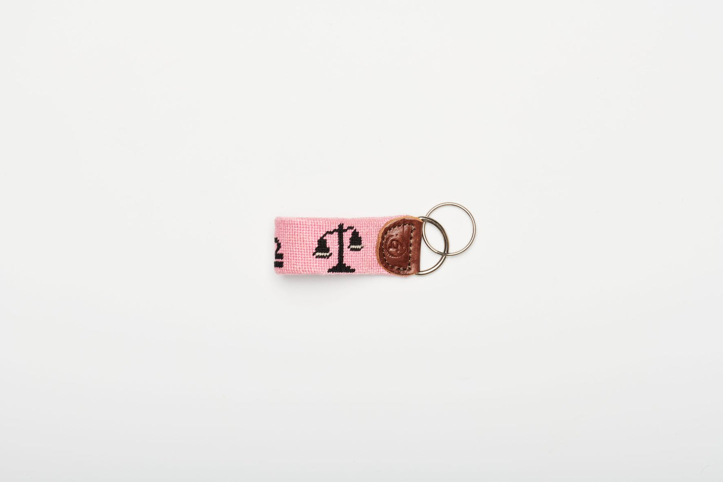 Libra Needlepoint keychain
