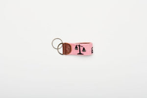 Libra Needlepoint keychain