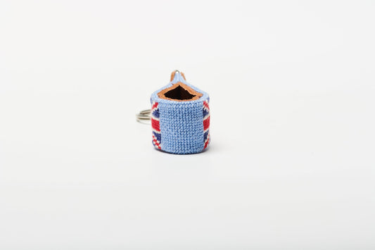 British flag Needlepoint keychain