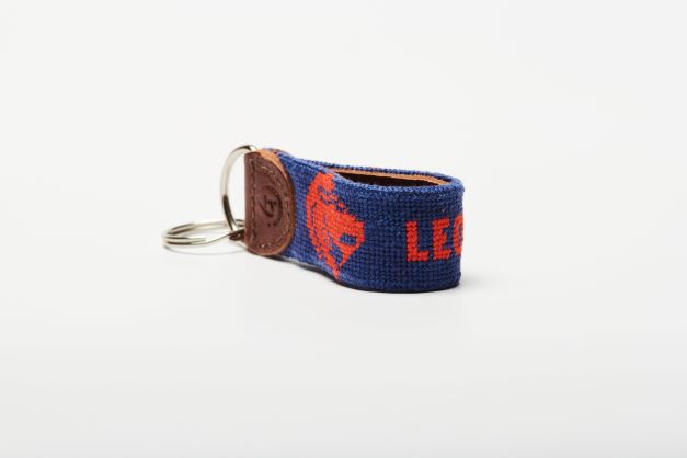 Leo colored Needlepoint keychain