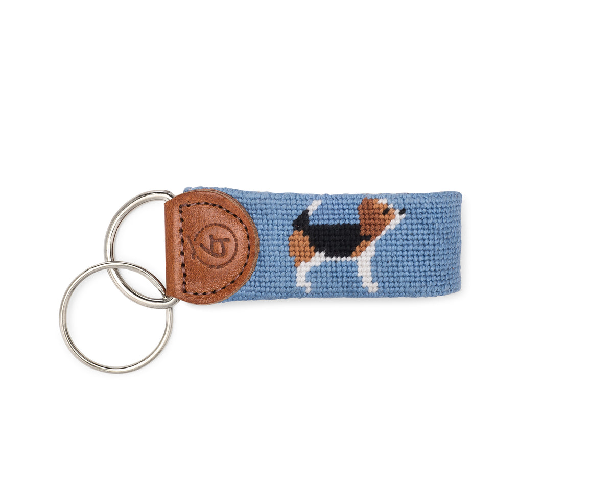 Beagle Needlepoint Keychain