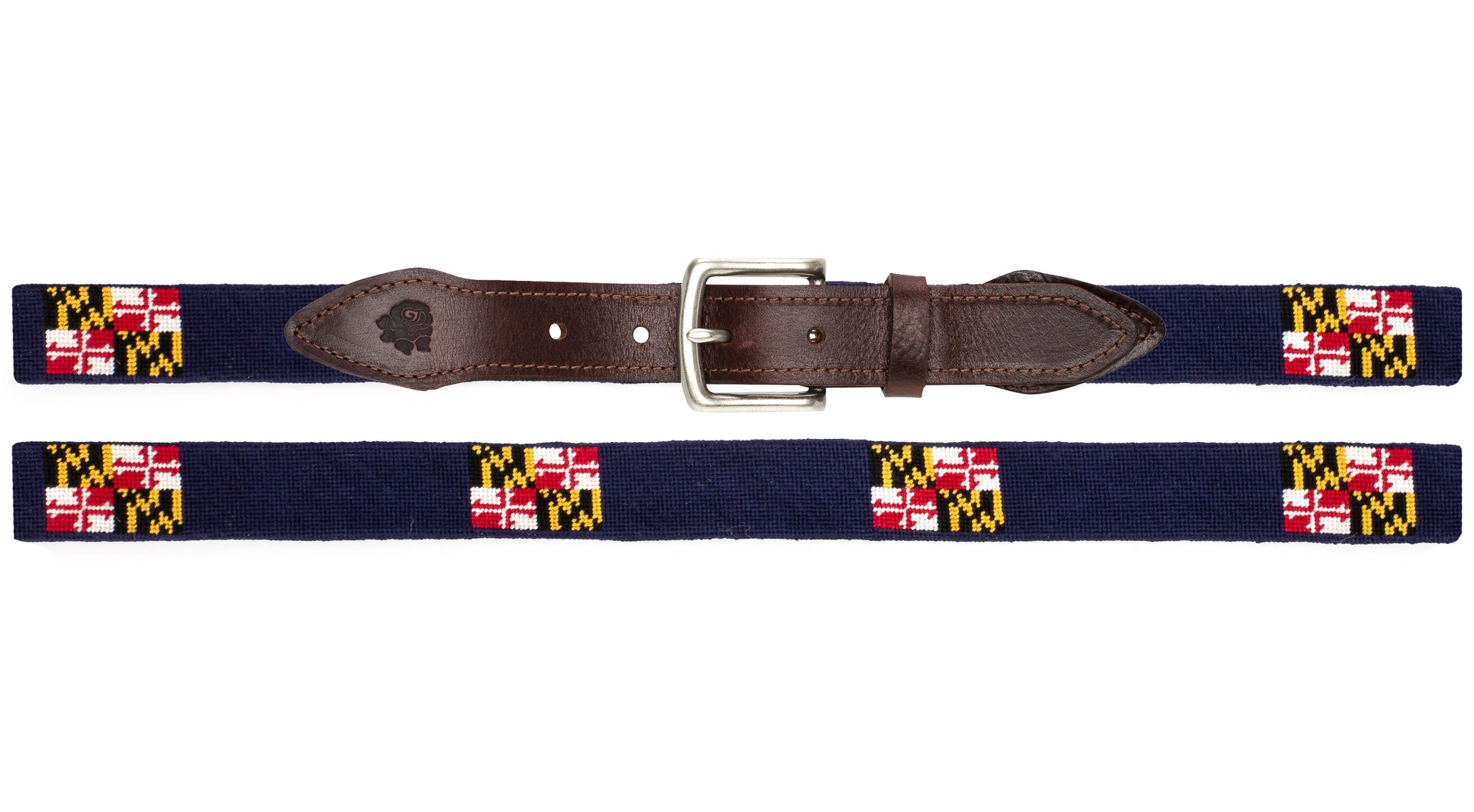 Maryland Flag Needlepoint Belt