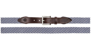 Seersucker Needlepoint Belt (Navy)