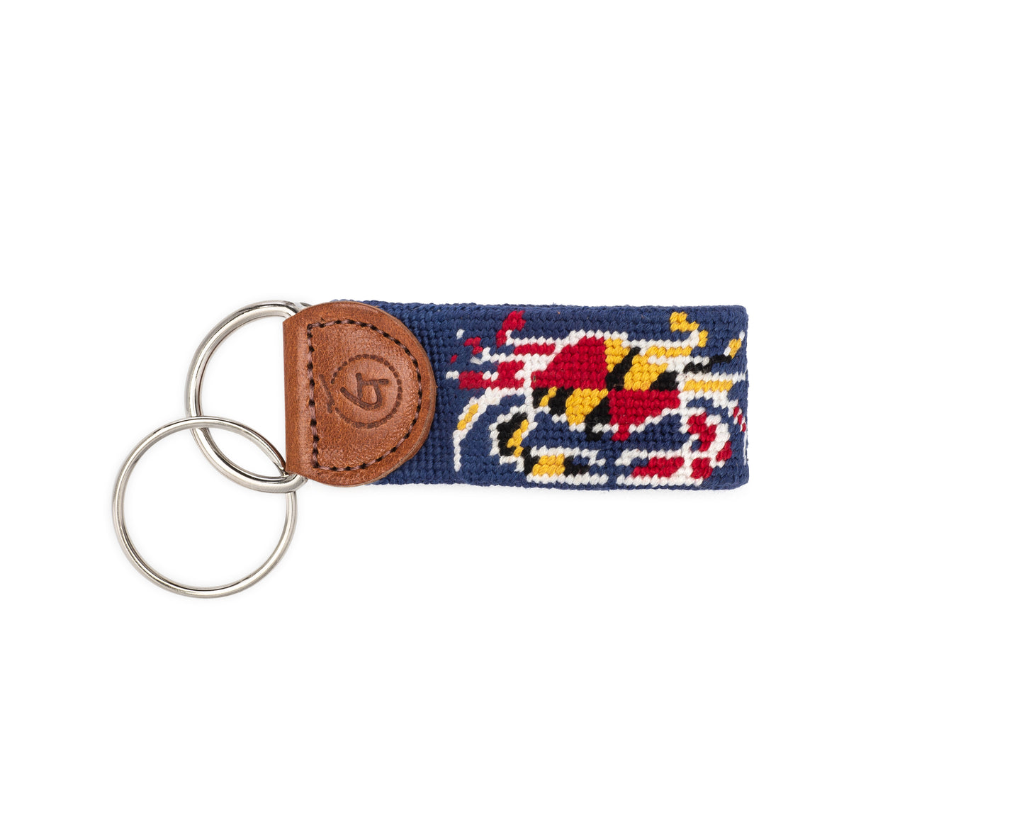 Maryland Flag Needlepoint Keychain