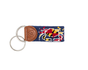 Maryland Flag Needlepoint Keychain