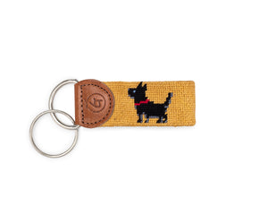 Scottie Needlepoint Keychain
