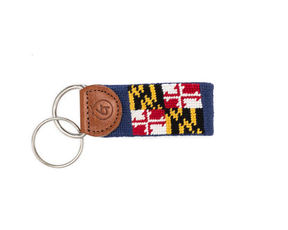 Maryland Flag Needlepoint Keychain