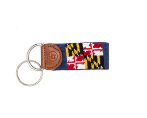 Maryland Flag Needlepoint Keychain
