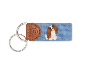 King Charles Cavalier Needlepoint Keychain