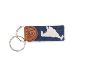 Martha's Vineyard Needlepoint Keychain