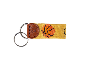 Basketball Needlepoint Keychain