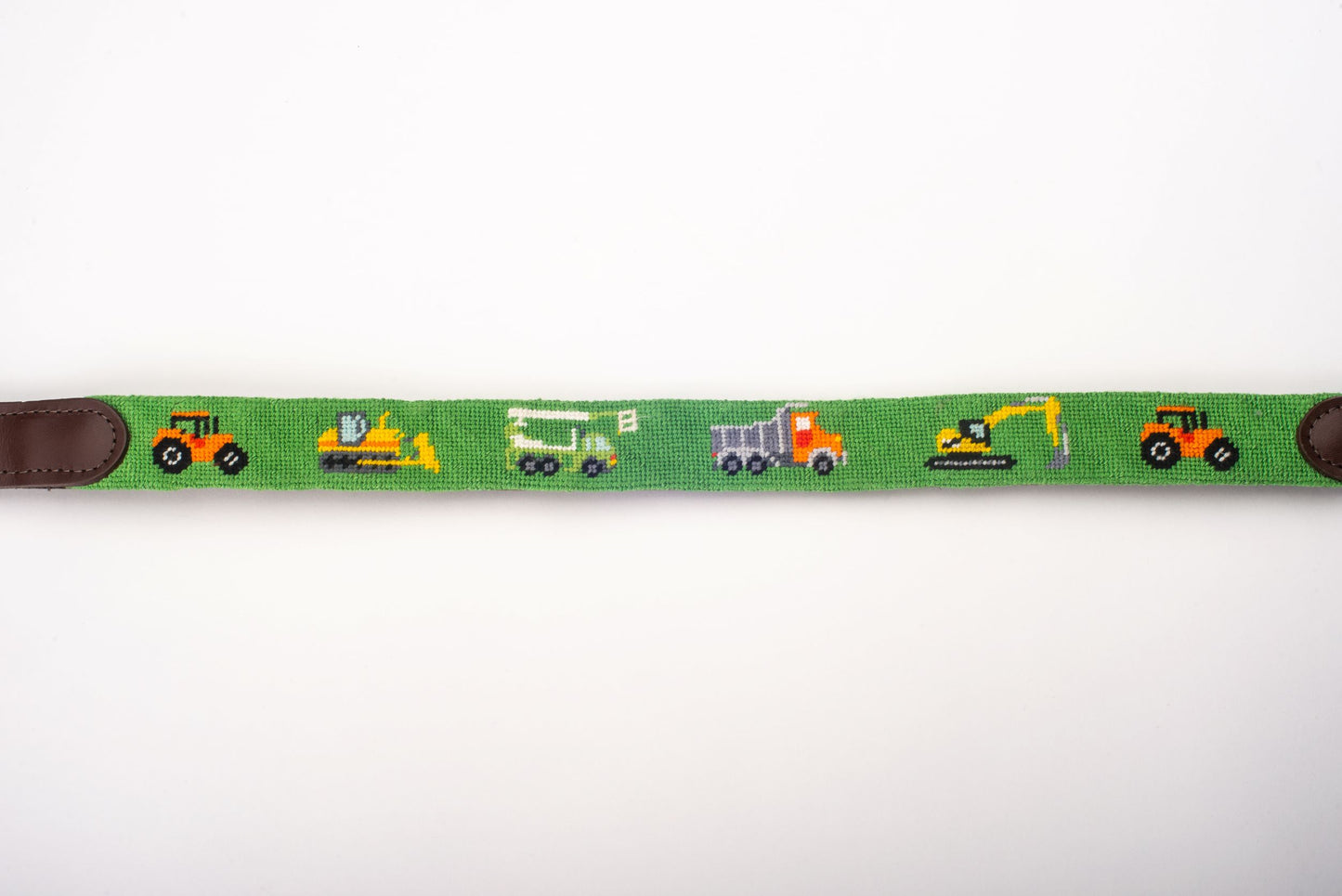 Construction Machines Childrens Needlepoint Belt