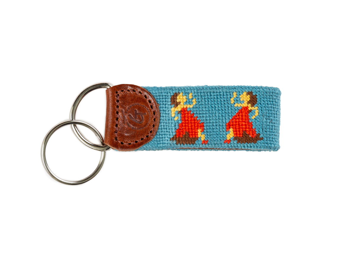 Dancing Ladies Needlepoint Keychain Good Threads