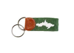 Michigan Silhouette Needlepoint Keychain