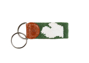 Michigan Silhouette Needlepoint Keychain