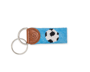 Soccer Needlepoint Keychain