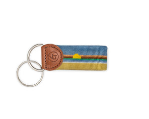Sunset Needlepoint Keychain