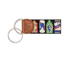 Bottles of Beer Needlepoint Keychain