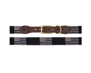 Black Flag Needlepoint Dog Collar