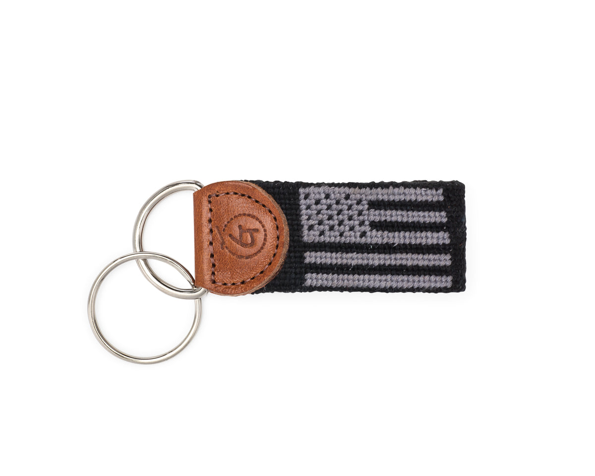Personalized needlepoint keychain
