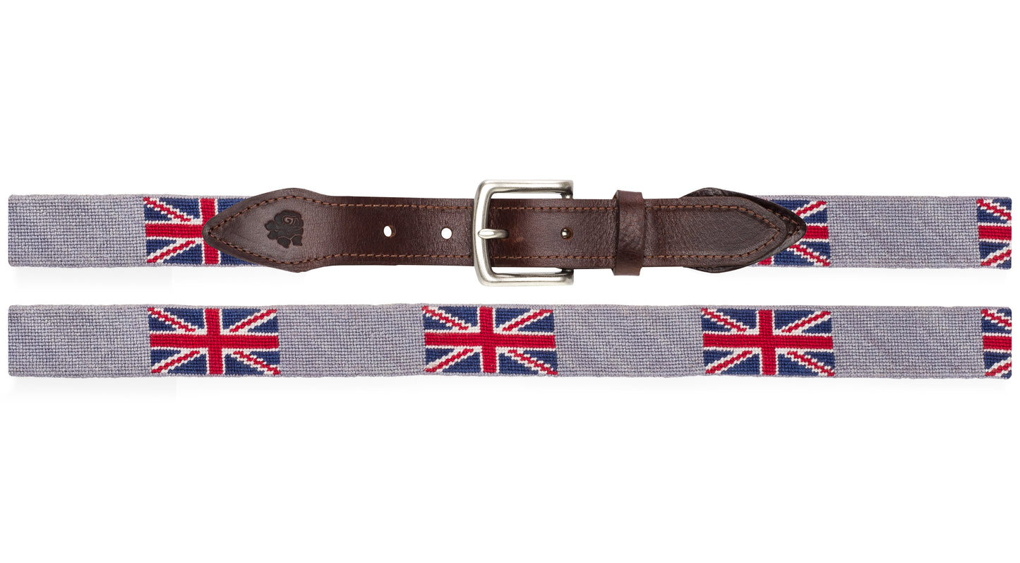 Union Jack Needlepoint Belt