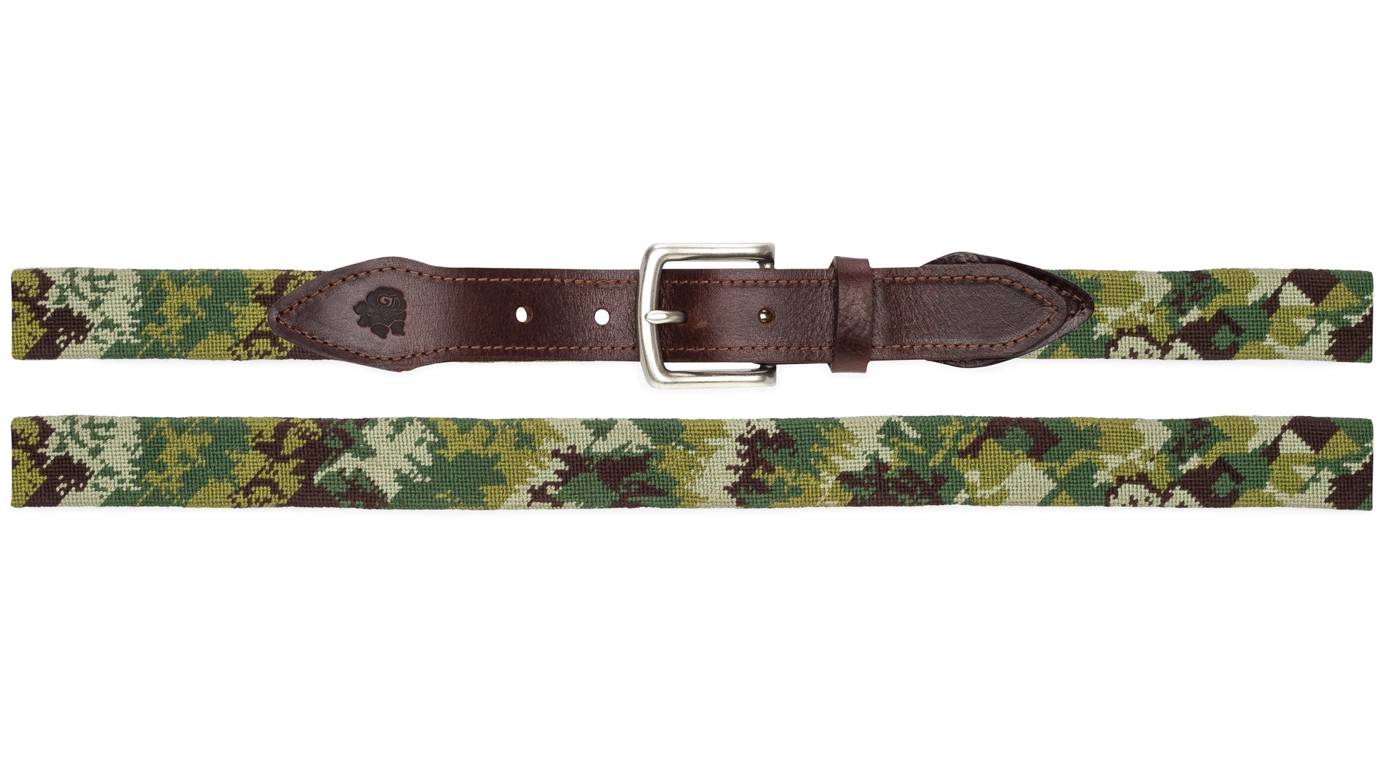 Camo Needlepoint Belt