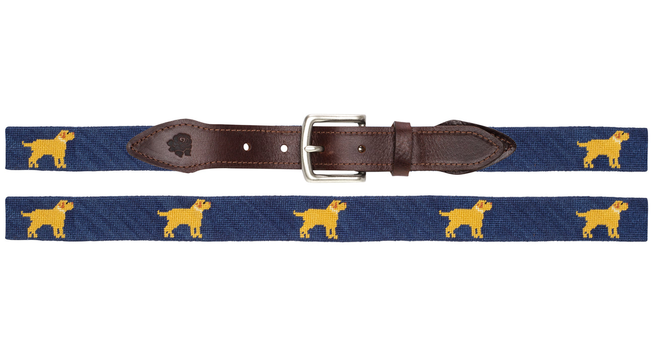 Golden Retriever Needlepoint Belt Good Threads