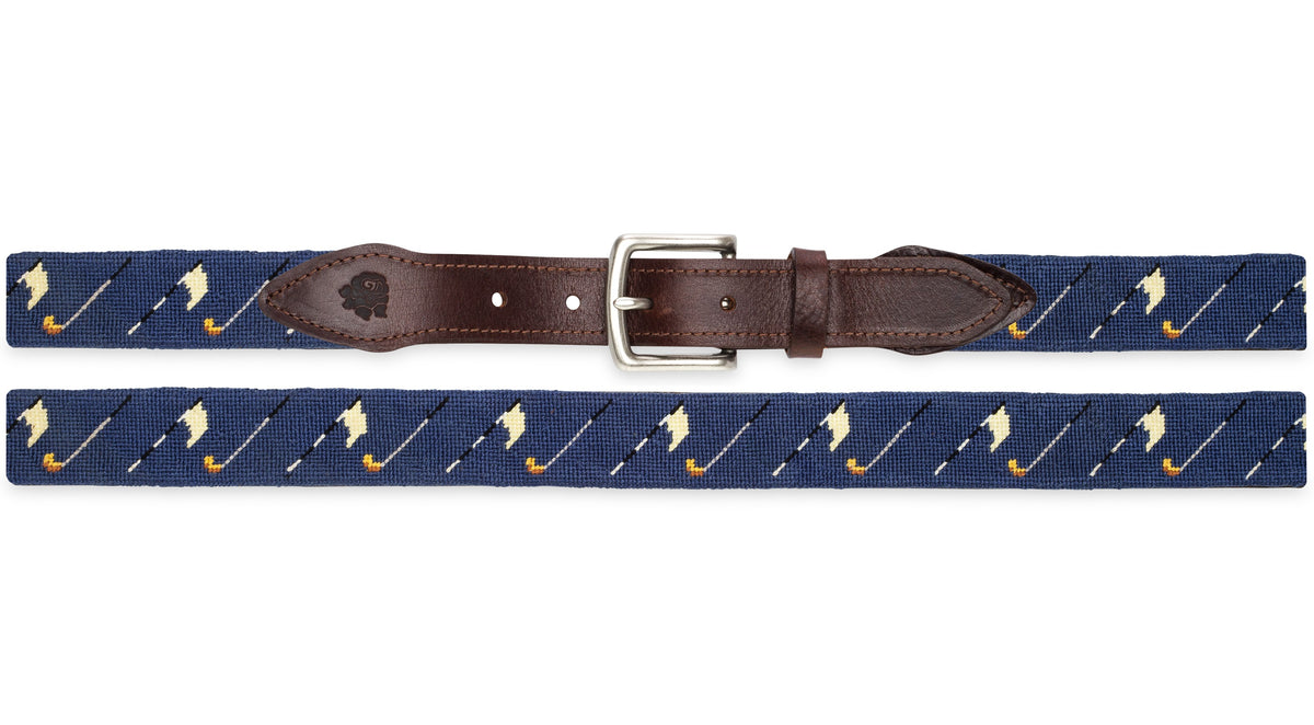Hand-stitched embroidered belts for men from Good Threads