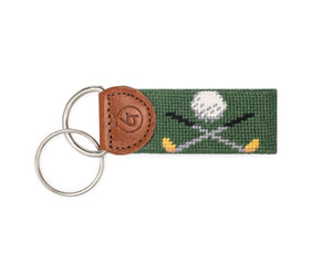 Golf Needlepoint Keychain