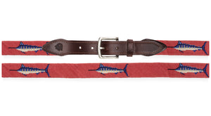 Sailfish Needlepoint Belt (Salmon)